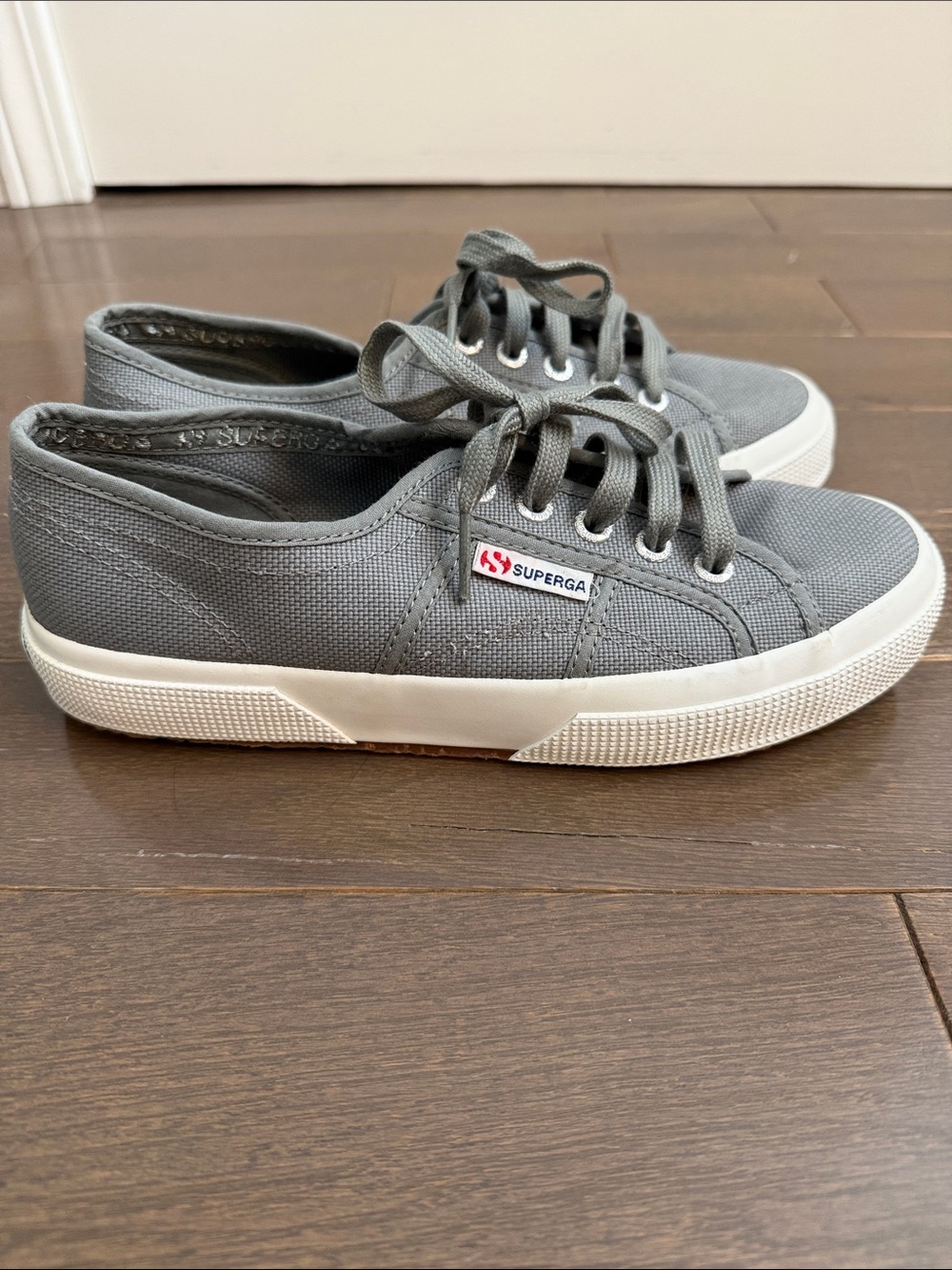 Superga Gray Canvas Low-Profile Sneakers NWOT